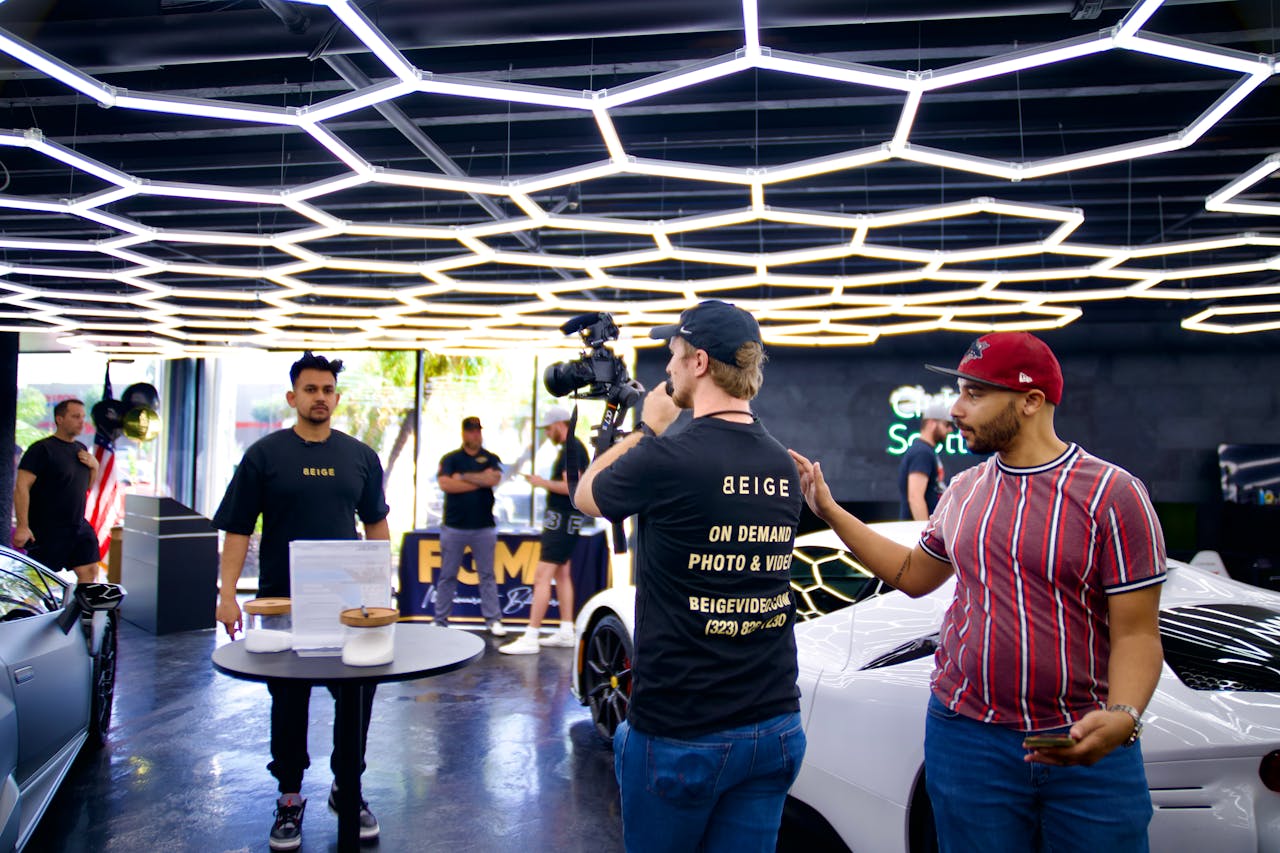 journey-02 Capturing a luxury car video shoot in Los Angeles with a professional crew.